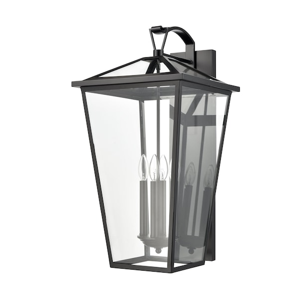 Main Street 28'' High 4-Light Outdoor Sconce - Black